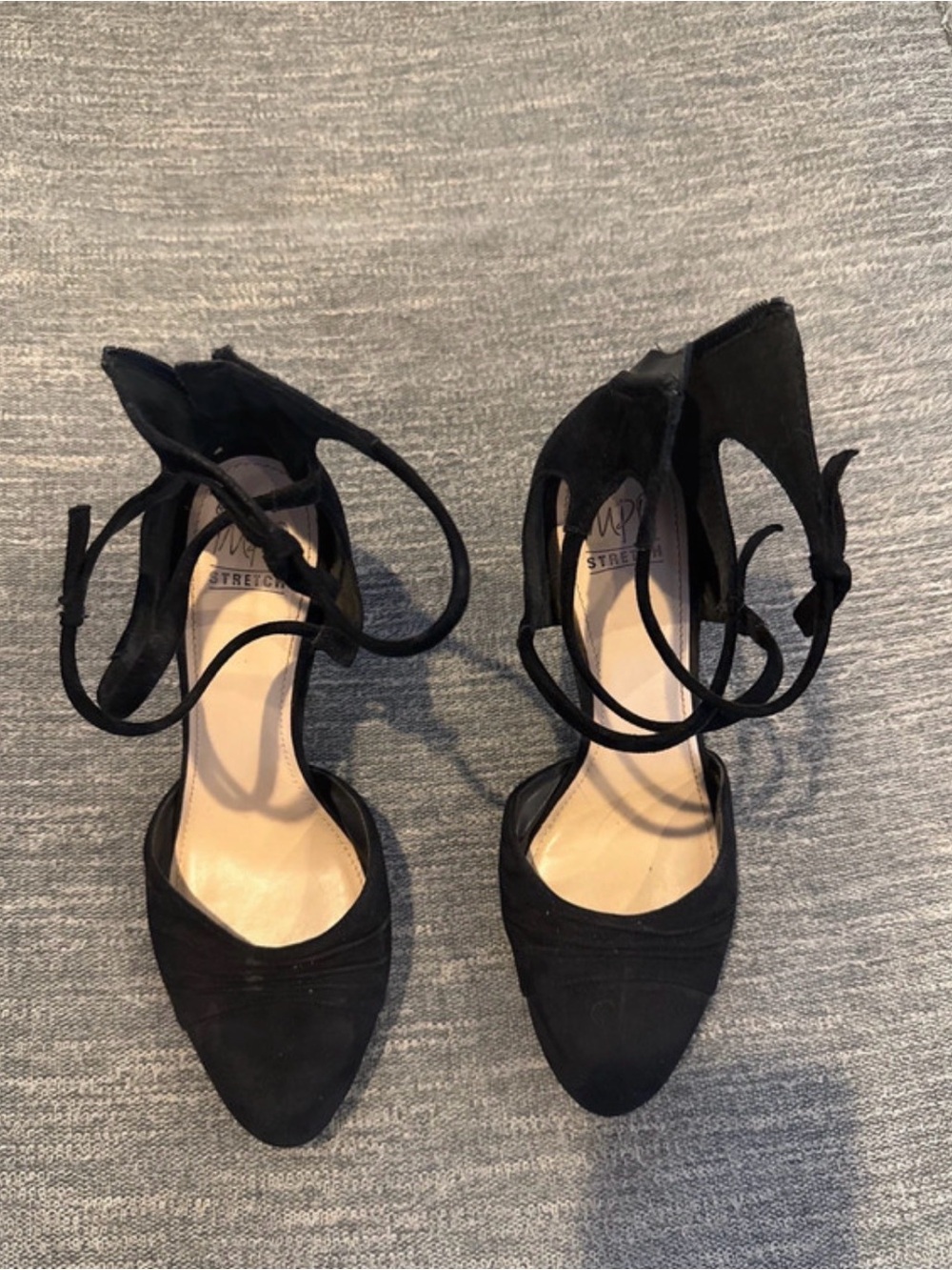 Impo Black 3” Heels with Zipper back